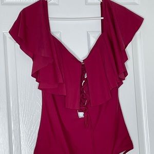 Tempt Me Sexy One Piece Lace Up Swim Suit Sz XXL